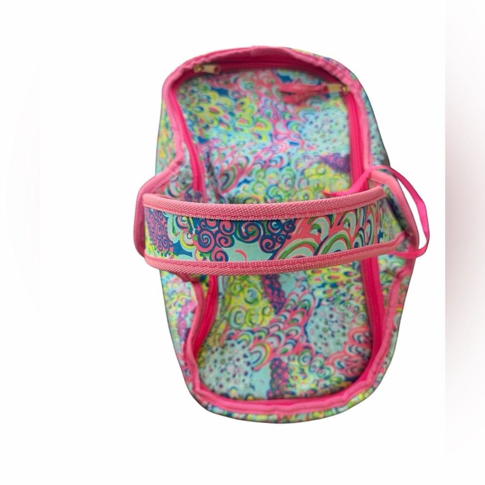 Lilly Pulitzer Insulated Cooler Bag Bright Multicolor Print Zip Top - Picture 6 of 12
